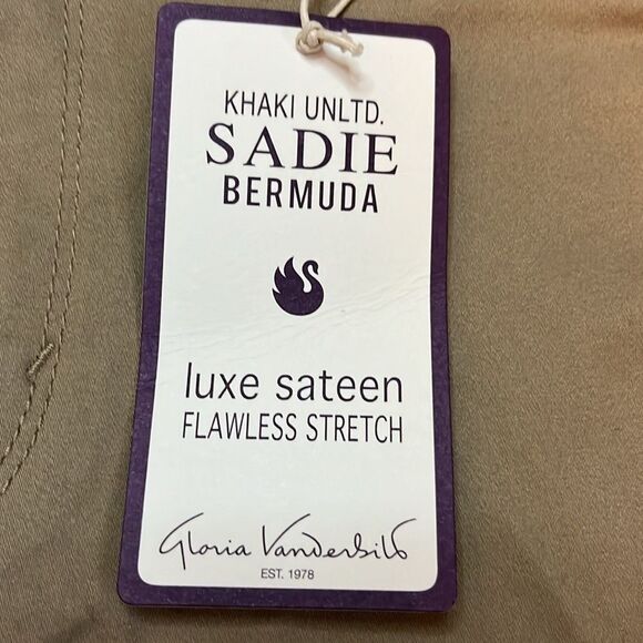 Gloria Vanderbilt khaki unltd Sadie Bermuda Shorts NWT 16W - Picture 4 of 11